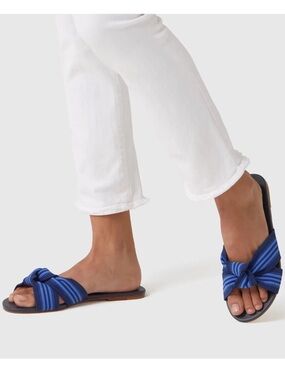 Rothy’s The Knot Cobalt Stripe Sandals Women’s Size 7